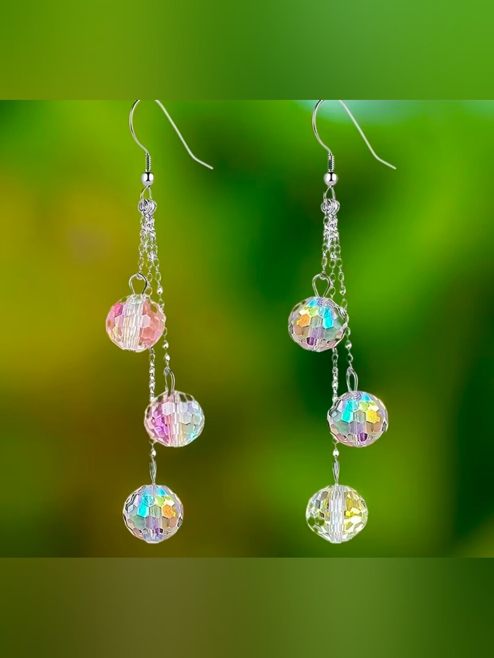 $8 Each Or Bundle 5/$20 Crystal Drop Dangle Earrings - Iridescent Multi-Color
